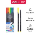 Deli-  Fineliner set  - Long pen - 6 colors