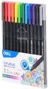 Deli-  Fineliner set  - Long pen - 6 colors
