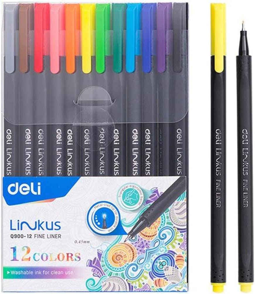 Deli-  Fineliner set  - Long pen - 6 colors