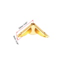 Metal Book Corner Protectors Edge Cover Guard Gold Tone 4 pcs as set - 21 x 21 x 5 mm