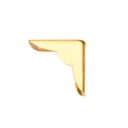 Metal Book Corner Protectors Edge Cover Guard Gold Tone 4 pcs as set - 21 x 21 x 5 mm
