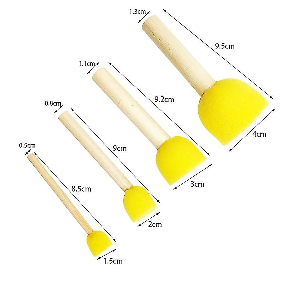Sponge Art Tools Set Of: 4 Pieces - Yellow