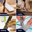 CN - Metal Ruler - 100, 60 , 50 , 30 cm -  Stainless Steel Metal Ruler - with Cork Backing Non-Slip Rulers - Inch & Centimeters