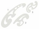 Samir & Aly - French curve -Transparent plastic - 3 pieces