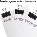 Metal - Binder Clips -  Black 19 mm