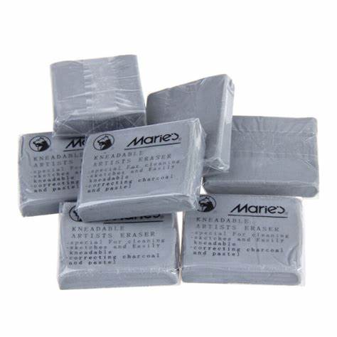 Maries - Large Kneadable Art Eraser - Gray, for charcoal and graphite - C6142