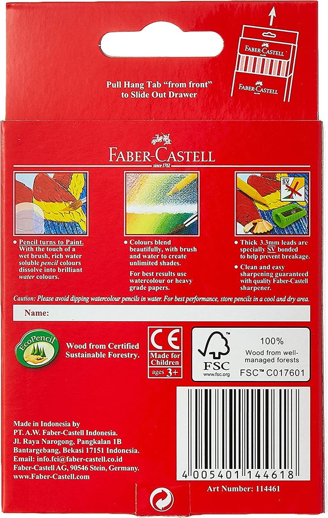 Faber Castell – Watercolor pencils – Short pencil 12 color