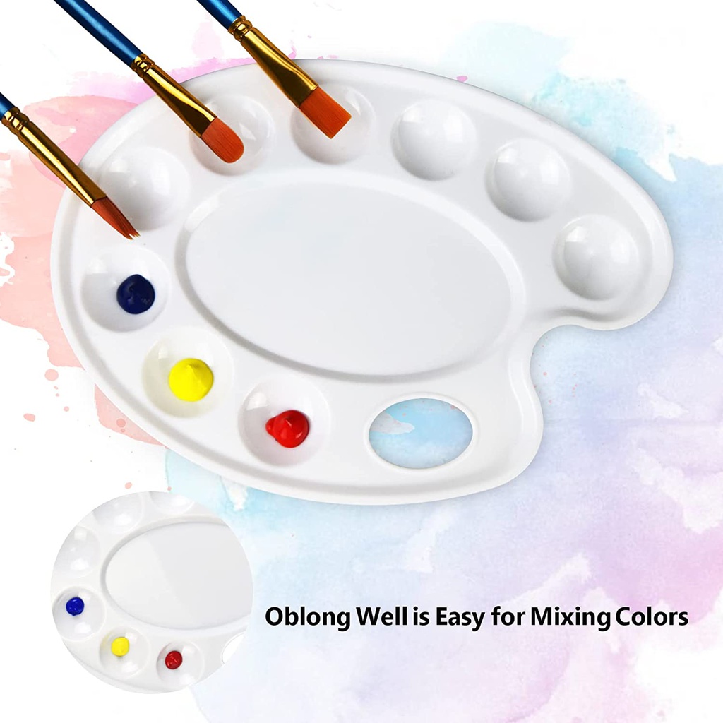 Plastic Palette - Paint Plastic Tray 9 Rounded Points and 4 areas for more colors