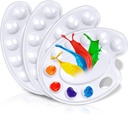 Plastic Palette - Paint Plastic Tray 9 Rounded Points and 4 areas for more colors