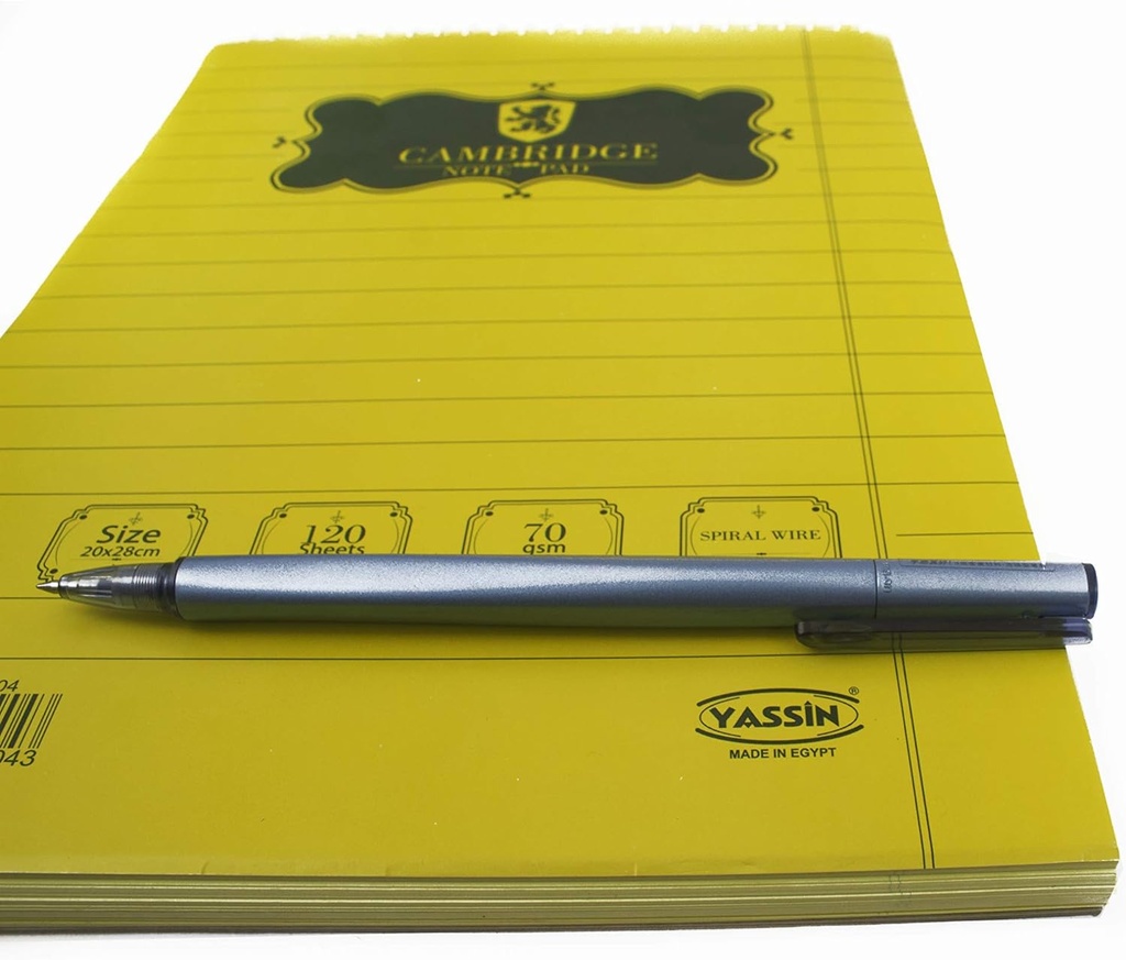 Block note book - Cambridge - Size 14 × 20 cm - yellow ruled paper - 70 gm 