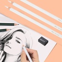 White Medium Charcoal pencil - soft charcoal - from Bianco 