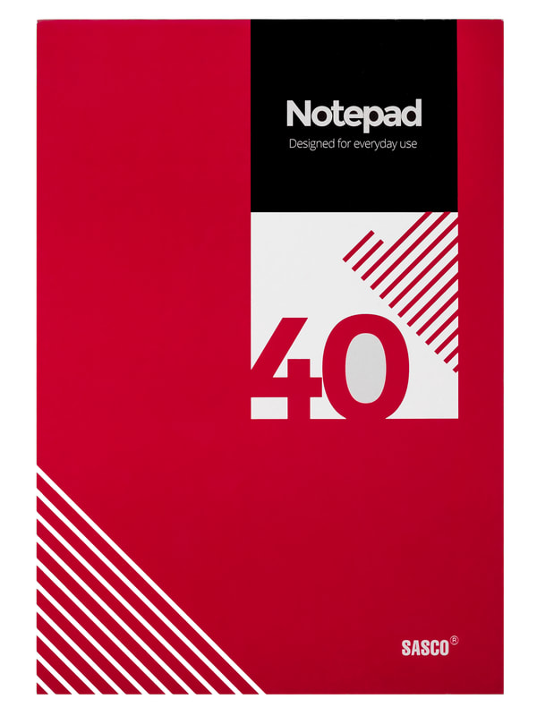 Block notebook - 40 sheet 19.5 × 13.5 cm from sasco