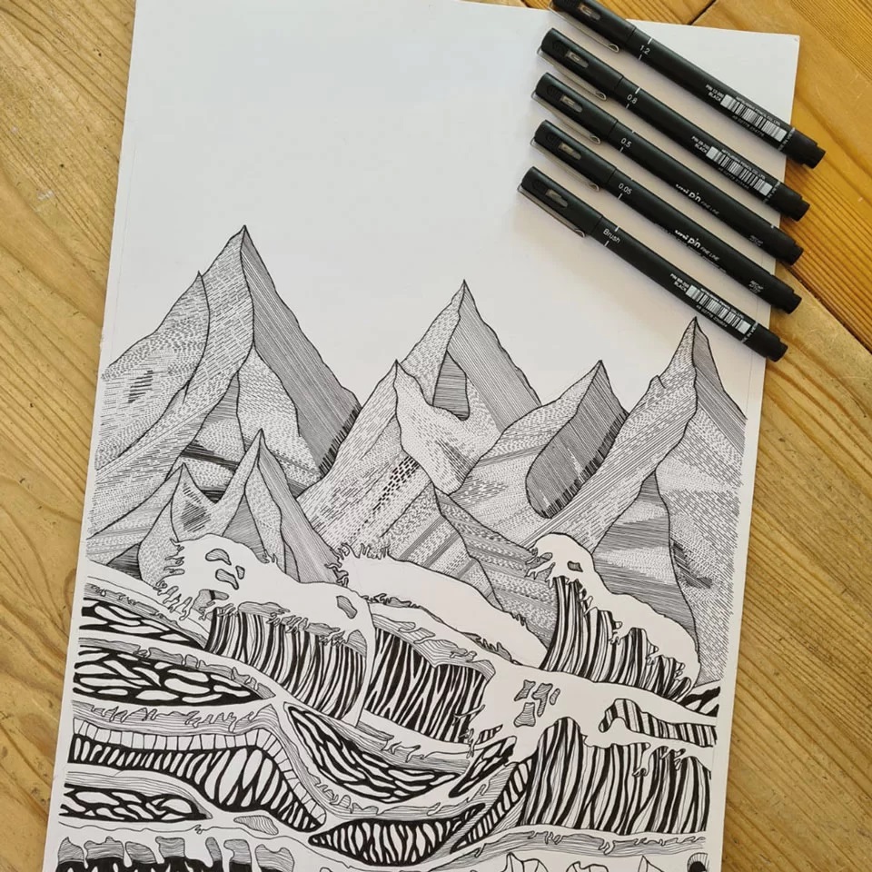 Uni Pin - Fineliner - Water and Fade proof - Pigment ink - 0.1