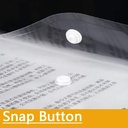 Plastic Wallets Folder - Waterproof paper holder - with snap button - 1/4 Sheet