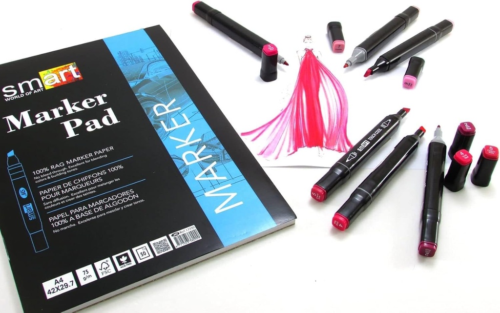 Smart Twin Marker Pens, Alcoholic base ink, fine art, smooth nips