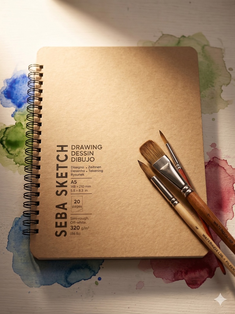 Seba Sketch - Rough off-white 320 gm2 paper - 20 sheets.