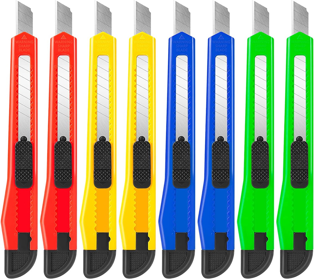 Cutter Plastic - Utility Knife Retractable, Extended Use for Office, Home, Craft Arts, Hobby