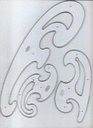 S&A French curve -Transparent plastic - 3 pieces