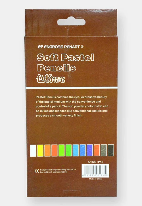 CP Engross Pen art pastel pencils 12 pencils diff colors
