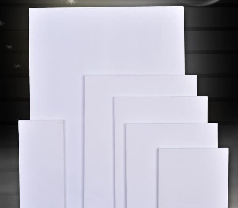 EG - Stretched White Blank Canvas - Primed Cotton - for Acrylics, Oils & Other Painting