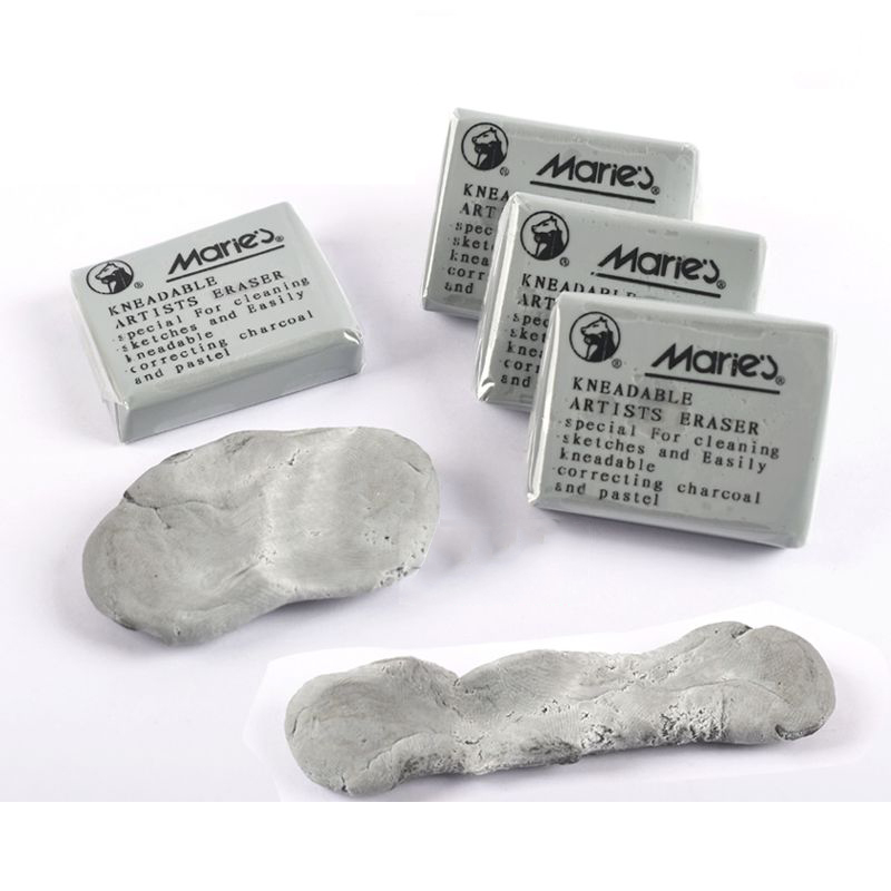 Maries - Large Kneadable Art Eraser - Gray, for charcoal and graphite - C6142