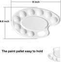 Plastic Palette - Paint Plastic Tray 9 Rounded Points and 4 areas for more colors