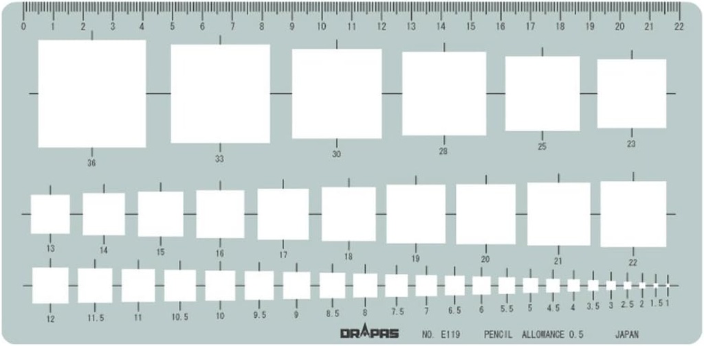 template or ruler Square  Stampa or Shablona,- from smart