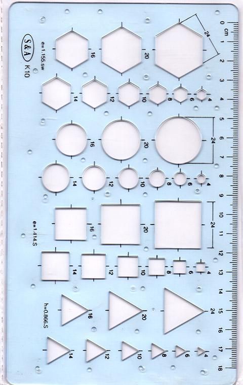 geometric template shapes - K10 - from S&A