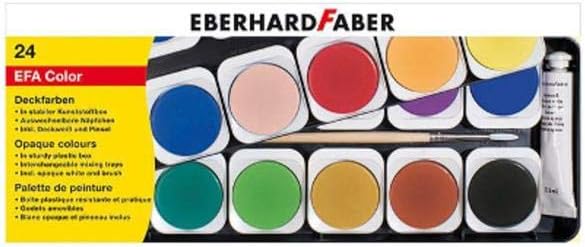 Eberhard-Faber set of 12 colors round shape with white tube,