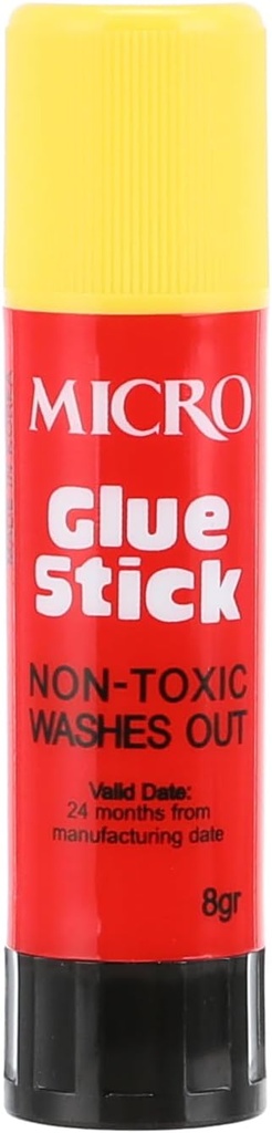 Micro High Quality Transparent Glue Stick 8g Pack of 3 Pieces Suitable For Home, School, Or Educational Centers - Multi Colour