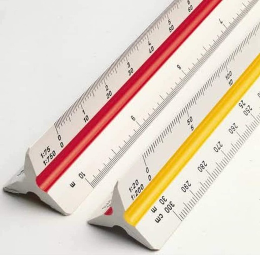 CN 0033 - 3030 1:25 Architectural Scale Ruler Architect Scale Triangular Scale Ruler for Architects