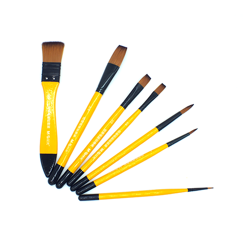 Smart - Set of 7 different shapes Brushes -  orange hand - different sizes