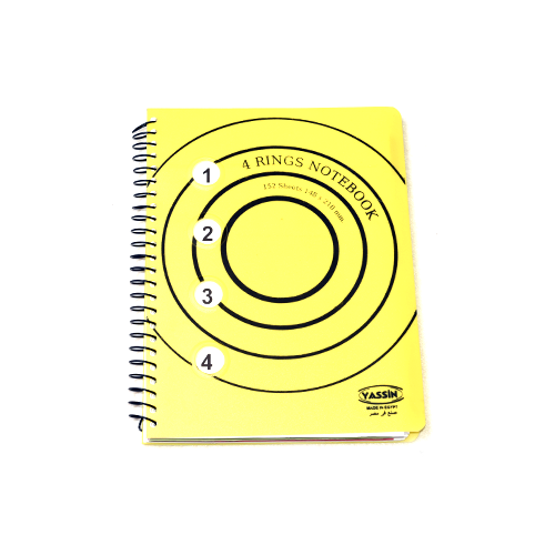 Notebook - Yassin - 4 Ranges 152 Sheet - size A5  21 × 14.8  - paper 70 gm