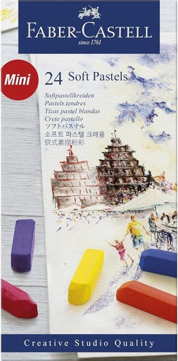 Faber Castell - Creative Studio Soft Pastel Mini Sticks - 24 Vivid Colors