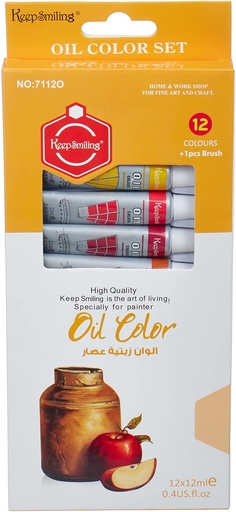Keepsmilling - Hello Oil Colors set - with Paintbrush - each tube 12 mg