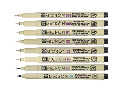 Micron - Fineliner - Water and Fade proof - Pigment ink - 0.8