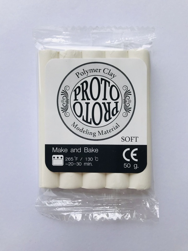 Proto Polymer Soft Clay For Unisex, 6 Bars - 50 gm - White No 13