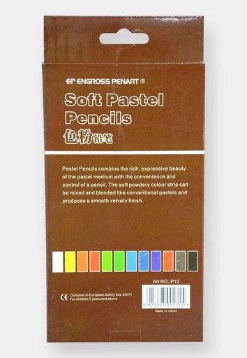 CP Engross Pen art pastel pencils 12 pencils diff colors