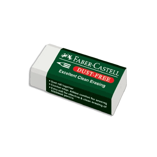 Faber Castell - Small Dust Free Art Eraser - white , for graphite