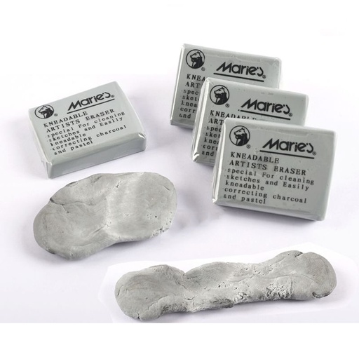 Maries - Large Kneadable Art Eraser - Gray, for charcoal and graphite - C6142