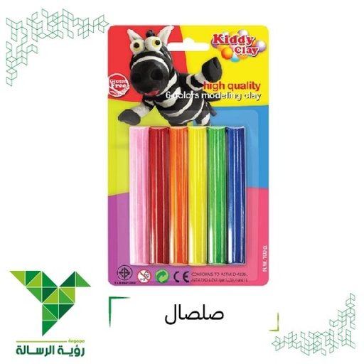 طقم صلصال على كارت عدد 6 لون - 15 جرام كل لون ماركه كانجرو