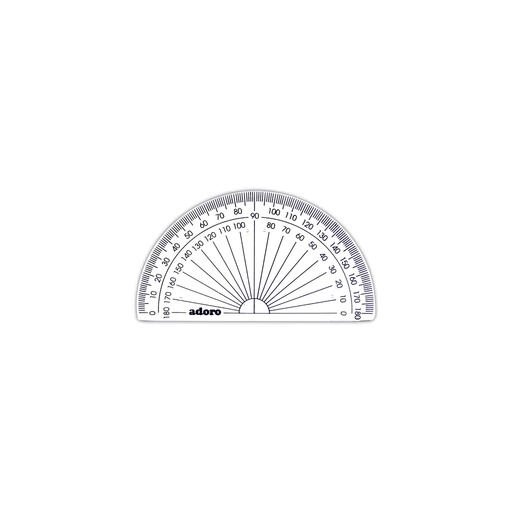 small Plastic Math Protractor with hole, clear