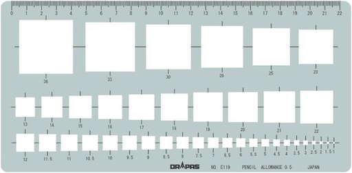 template or ruler Square  Stampa or Shablona,- from smart
