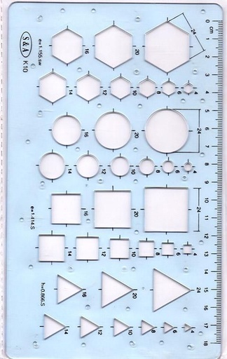 geometric template shapes - K10 - from S&A