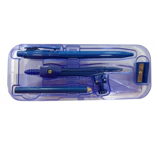 Compass set with blue pen and leads for pencil 3009
