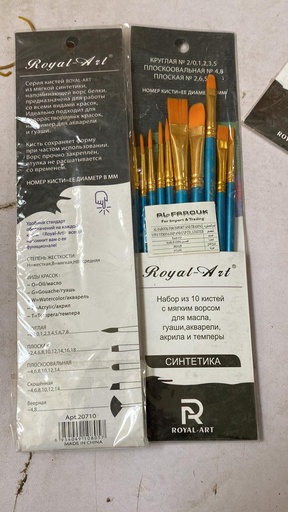 Set of 10 brushes - different shapes from Royal art